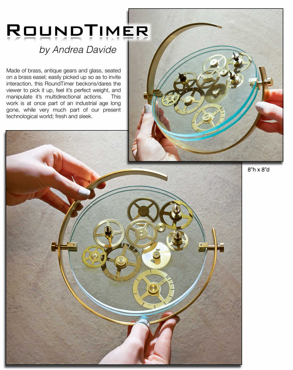 Sculpture Artist Andrea Davide created this kinetic gear art Kinetic Art Sculpture PDF for Round Timer