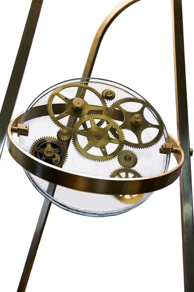 Sculpture Artist Andrea Davide created this kinetic gear art